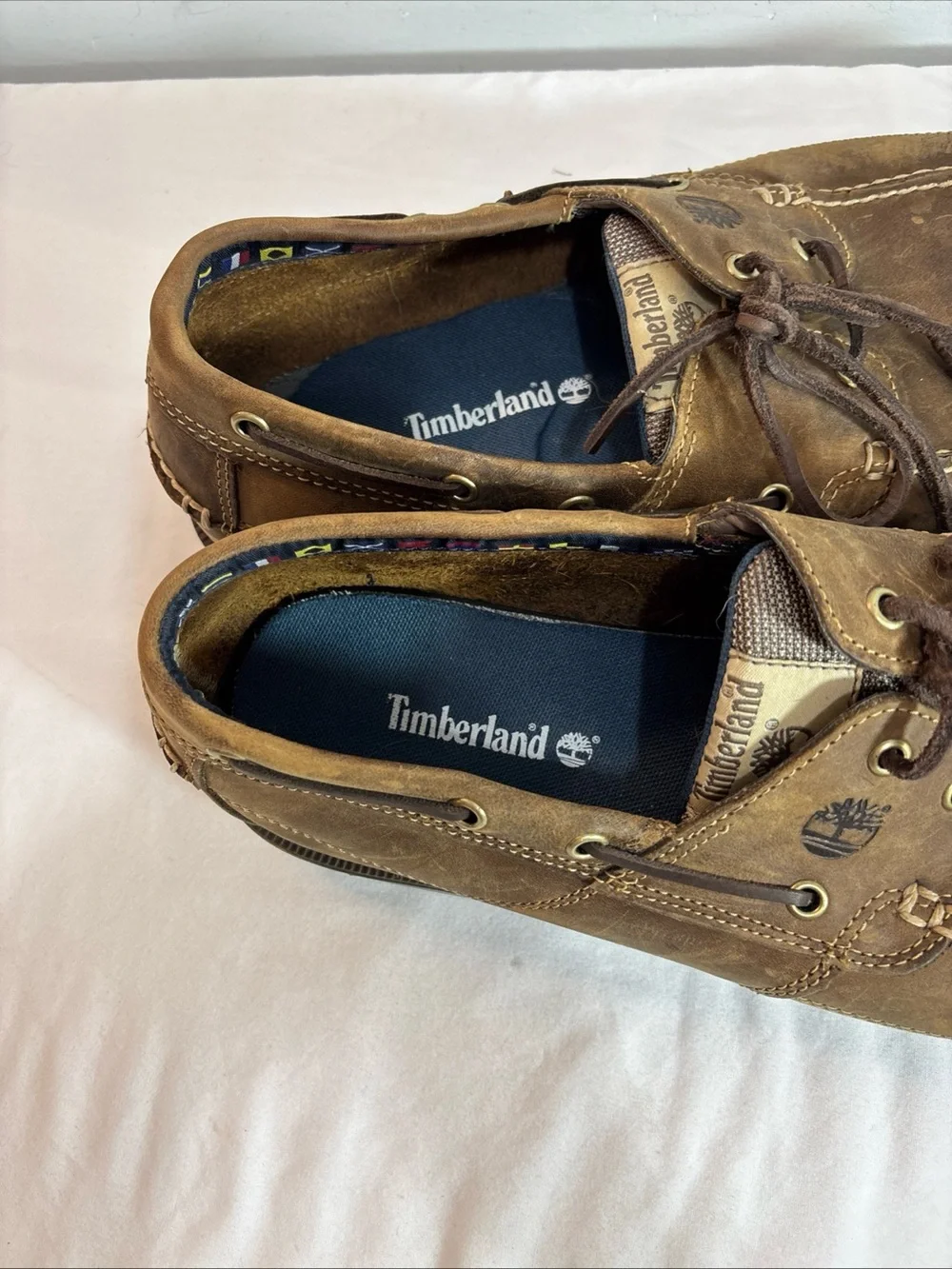 Timberland Men's Brown Leather Boat Shoes. 9/5